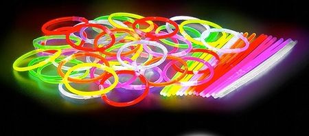 Bransoletki ŚWIECĄCE Glowstick 100szt Długie WIELOKOLOROWE Neonowe 18315