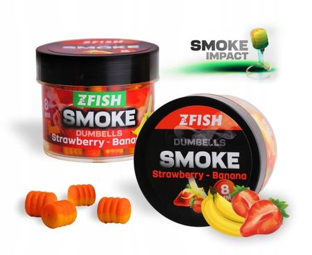 DUMBELLS SMOKE truskawka banan ZFISH Smoke POP-UP Dumbells 8 mm 2796