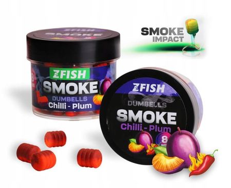 Dumbells smużący Zfish Smoke Pop-up 8mm - Chilli / Śliwka 2826