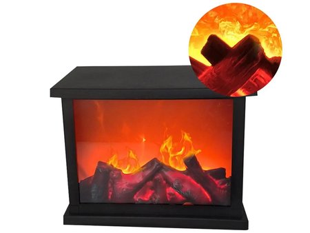 Kominek led na usb lub baterie czarny 26076