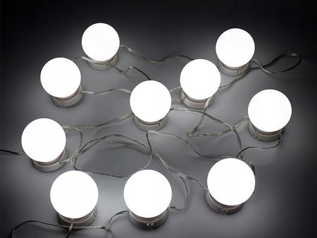 Lampki do lustra toaletki led zestaw makijaż 10szt 24269