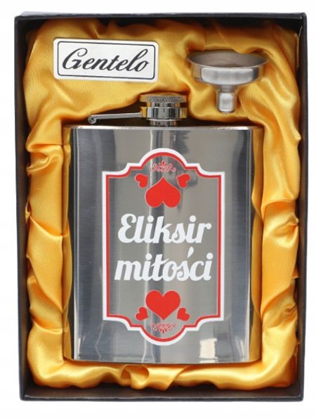 Prezentowa Piersiówka ze Stali Nierdzewnej Eliksir Miłości 6-4091