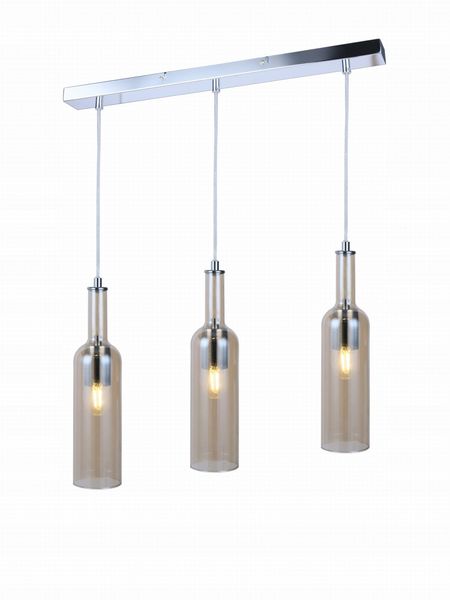 Reality Bottle - lampa wisząca 3 płomienna chrom. 3xE27 332803-22