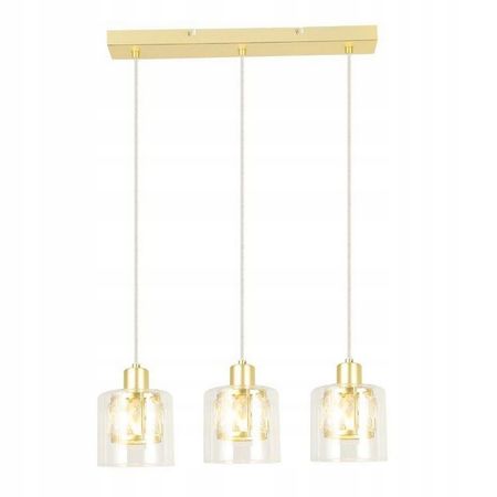Reality Elmo - lampa wisząca 3 płomienna jasny złoty 338833-36