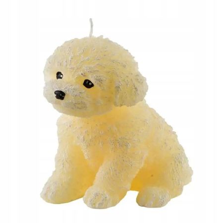 Świeca Figurka ANIMALS PIES PUDEL 13x13cm kremowa parafinowa BC2713