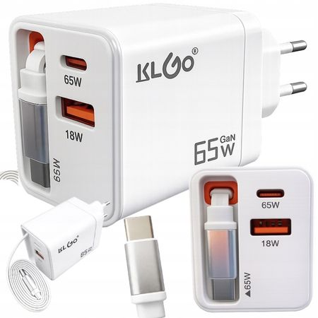 SZYBKA ŁADOWARKA SIECIOWA USB 65W USB-C czarna 06383