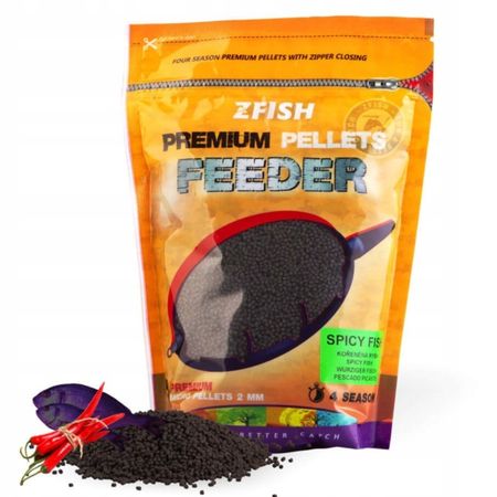 ZFISH Micro Method Feeder Pellets 2mm/700g - Spicy Fish 7526